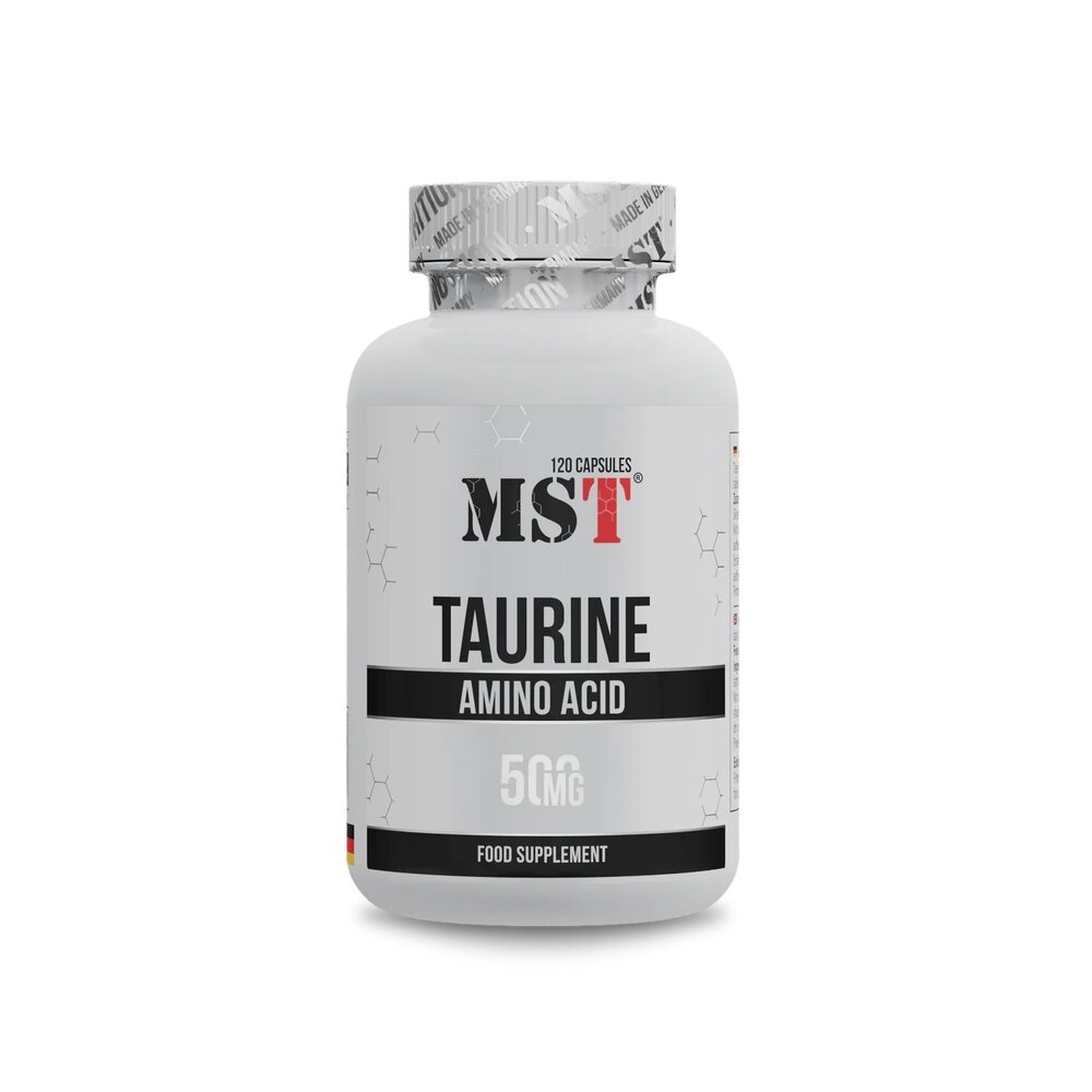 Таурін MST Nutrition Taurine, 120 капсул для підтримки загального здоров'я