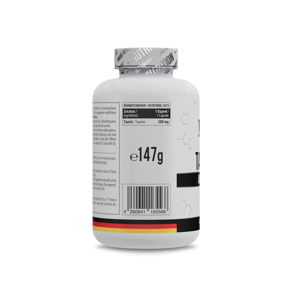 Таурін MST Nutrition Taurine, 240 капсул для підтримки загального здоров'я. Фото 2