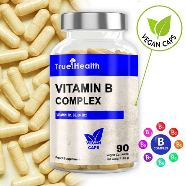 Комплекс витаминов группы B True Health Vitamin B Complex, 60 капсул. Фото 2