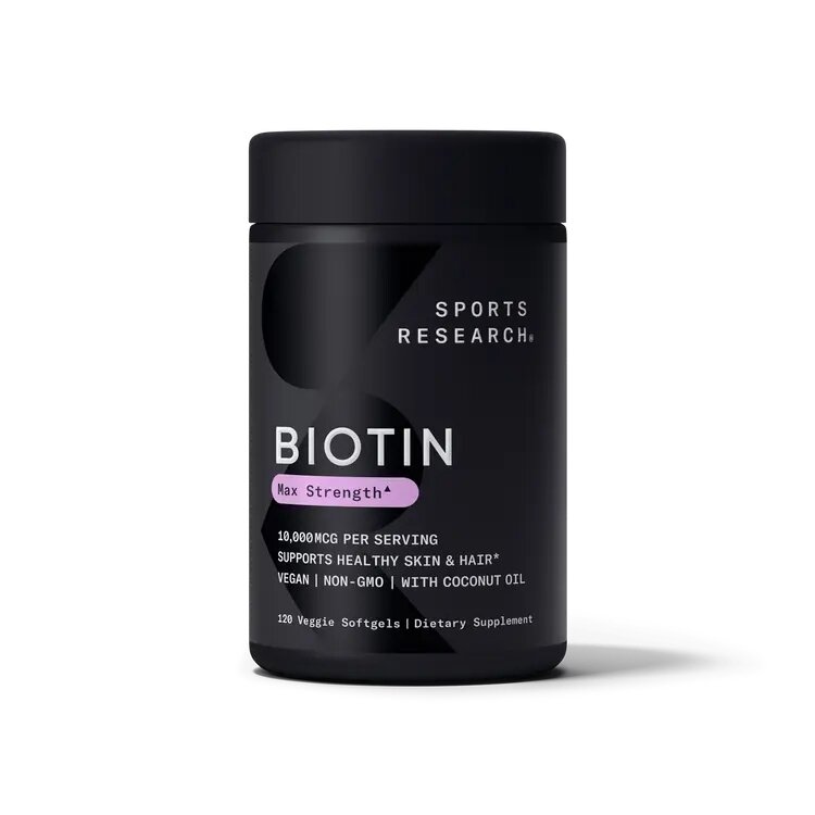 Біотин Sports Research Biotin 10000 mcg Max Stregth, 120 капсул
