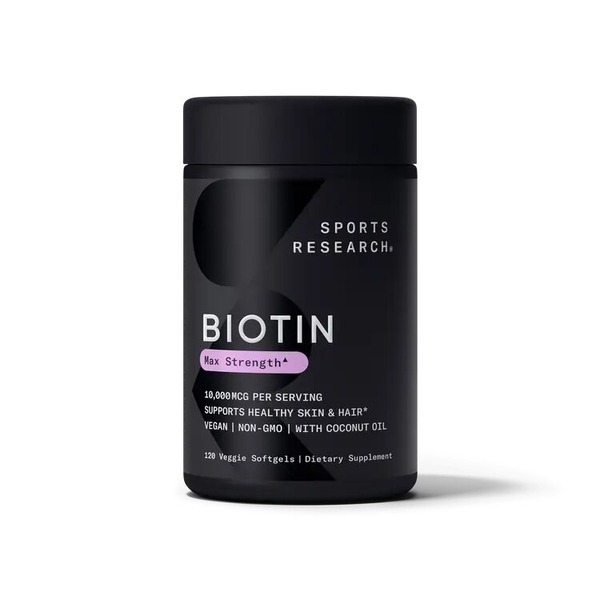 Біотин Sports Research Biotin 10000 mcg Max Stregth, 120 капсул