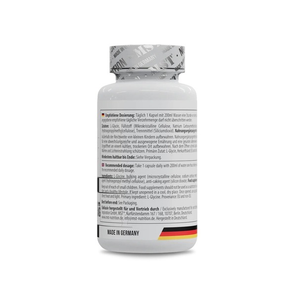 Глицин MST Nutrition Glycine 1000 mg, 60 капсул для поддержания нервной системы. Фото 3