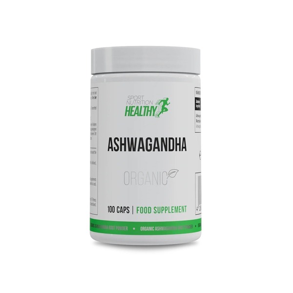 Органічний порошок кореня ашваганди Healthy Ashwagandha, 100 капсул