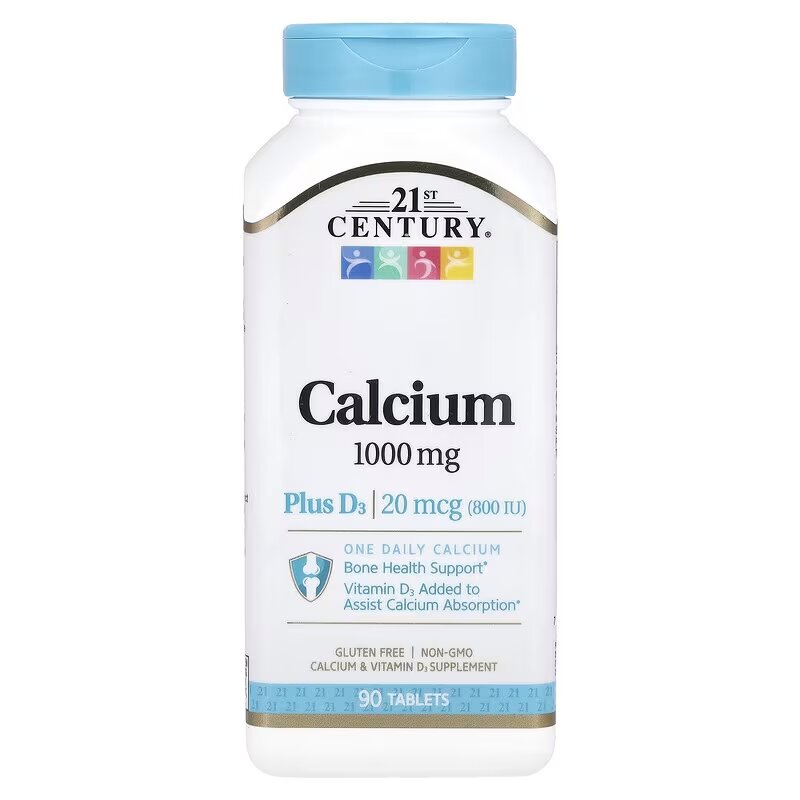 Кальций и витамин D 21st Century Calcium Plus D3, 90 таблеток