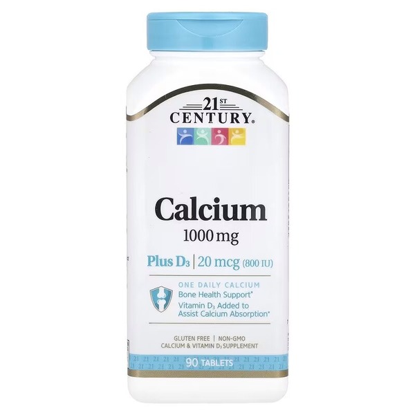 Кальций и витамин D 21st Century Calcium Plus D3, 90 таблеток