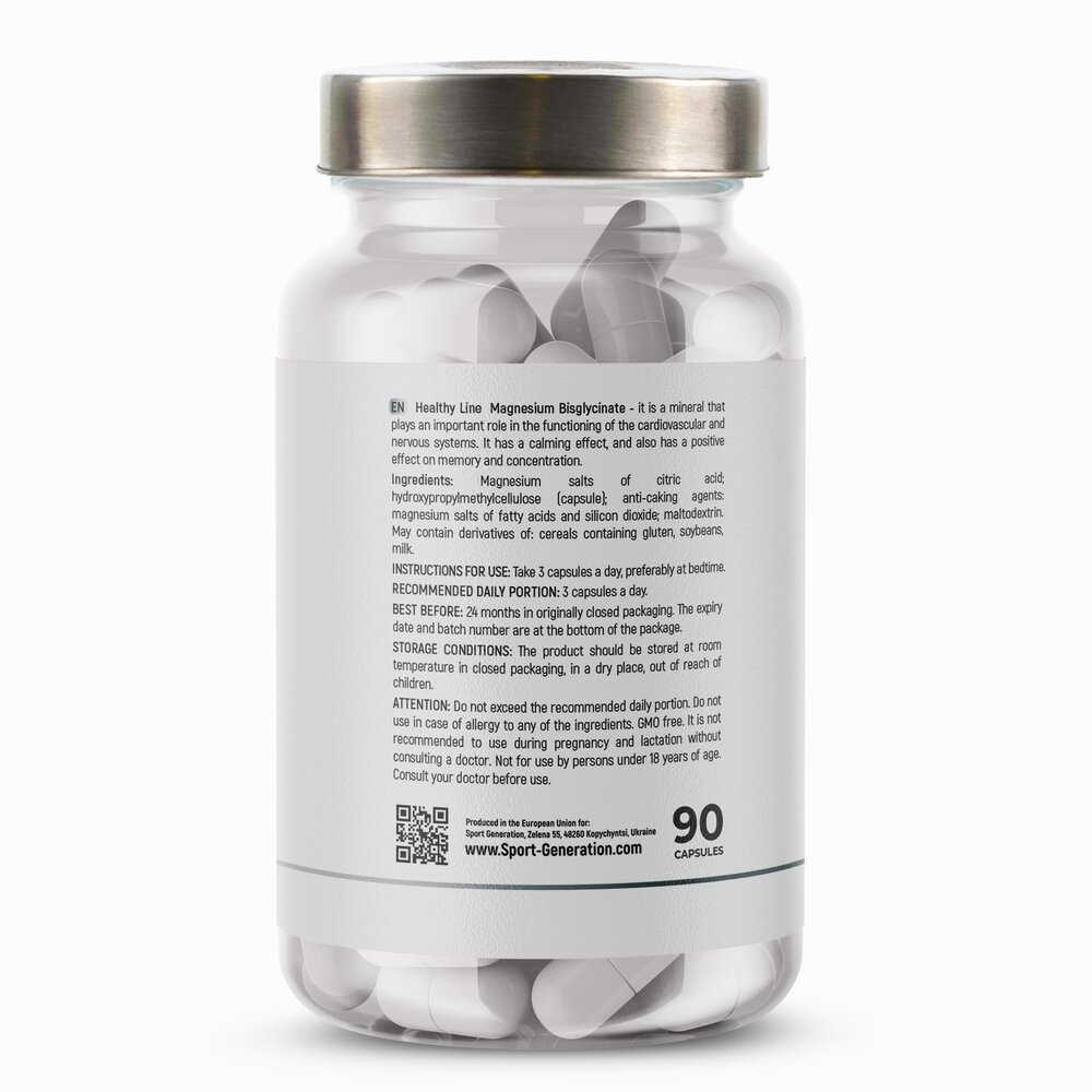 Цитрат магния Sport Generation Healthy Line Magnesium Citrate, 90 капсул. Фото 2