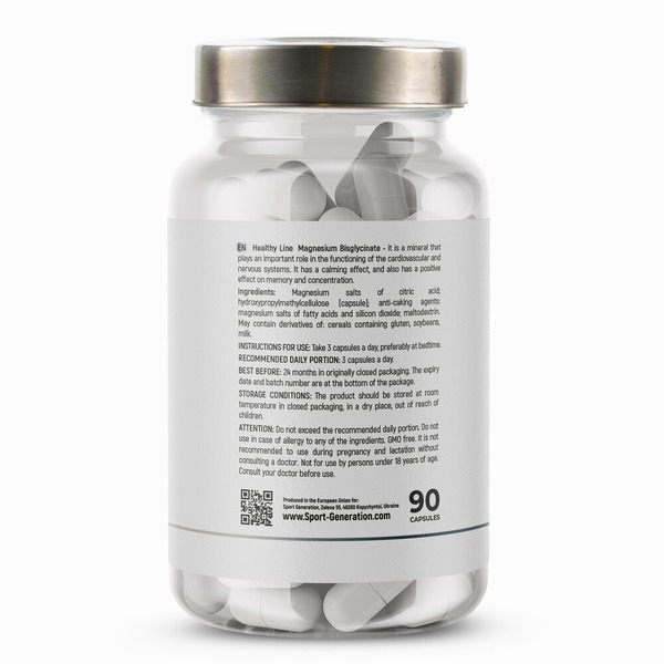 Цитрат магния Sport Generation Healthy Line Magnesium Citrate, 90 капсул. Фото 2