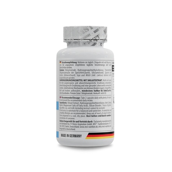 Екстракт шиладжиту MST Nutrition Shilajit, 60 капсул для загального тонусу організму. Фото 3