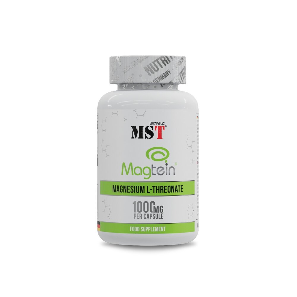 Магній L-треонат MST Nutrition Magnesium L-Threonate 1000 mg, 60 капсул для нервової системи