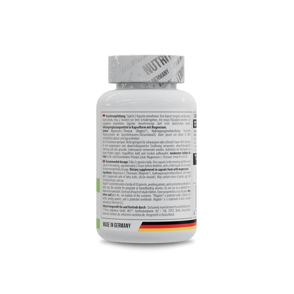 Магній L-треонат MST Nutrition Magnesium L-Threonate 1000 mg, 60 капсул для нервової системи. Фото 3