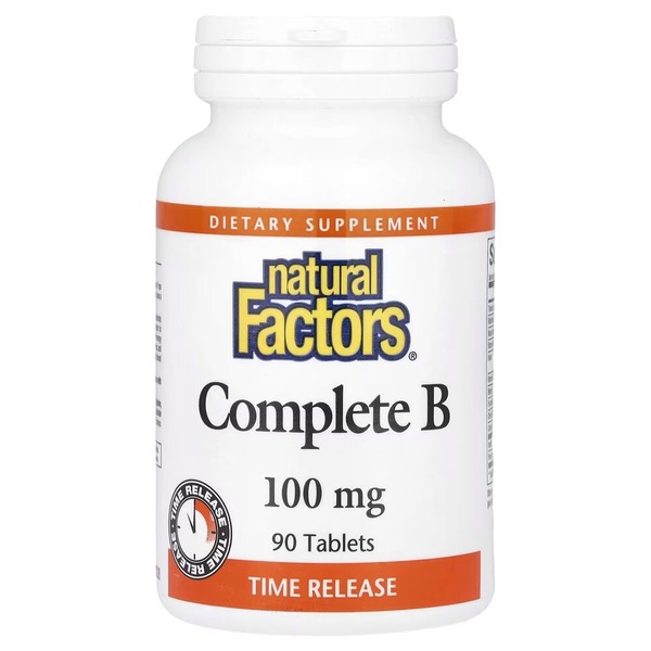 Комплекс вітамінів групи B Natural Factors Complete B, 90 таблеток