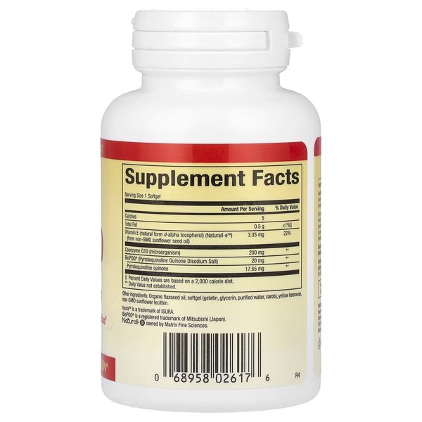 Піролохінолінхінон та коензим Natural Factors PQQ-10, 30 капсул для підтримки енергії та мітохондрій. Фото 2