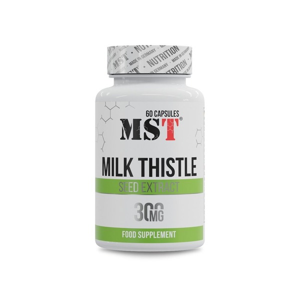 Розторопша MST Nutrition Milk Thistle 300 mg, 60 капсул для печінки та детоксикація