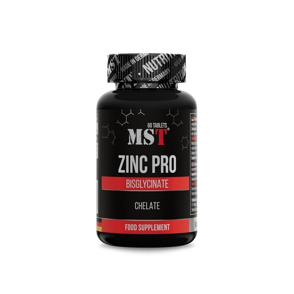 Цинк бісгліцинат MST Nutrition Zinc Pro Chelate, 60 таблеток