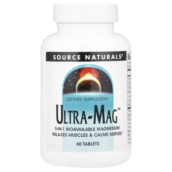 Комплекс магнию Source Naturals Ultra-Mag, 60 таблеток з п'яти форм