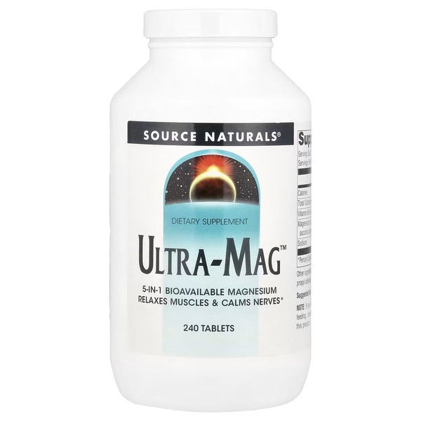 Комплекс магнию Source Naturals Ultra-Mag, 240 таблеток з п'яти форм