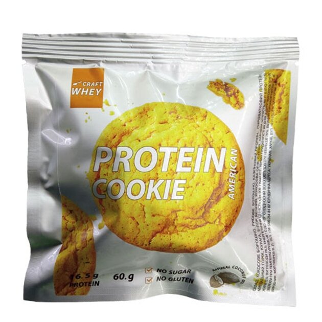 Протеїнове печиво Craft Whey Protein Cookie 60 грам, American - Печиво