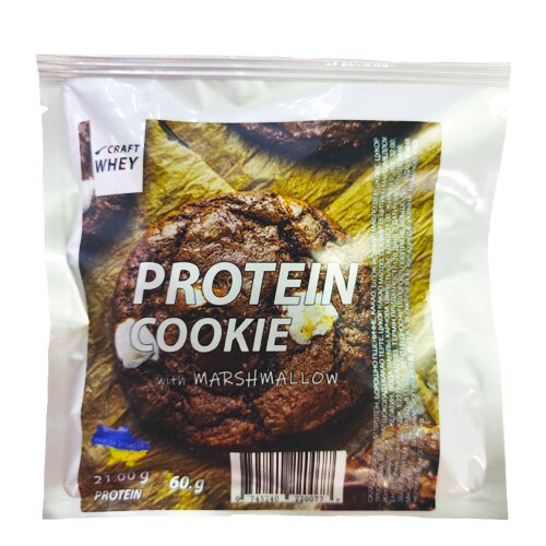 Протеїнове печиво Craft Whey Protein Cookie 60 грам, Marshmallow - Маршмеллоу