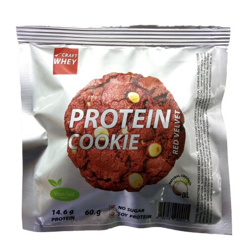 Протеїнове печиво Craft Whey Protein Cookie 60 грам, Red Velvet - Червоний оксамит