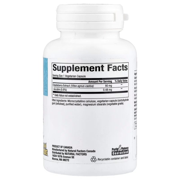 Натуральна добавка Natural Factors Womensense Vitex Chasteberry Extract, 90 вегакапсул. Фото 2