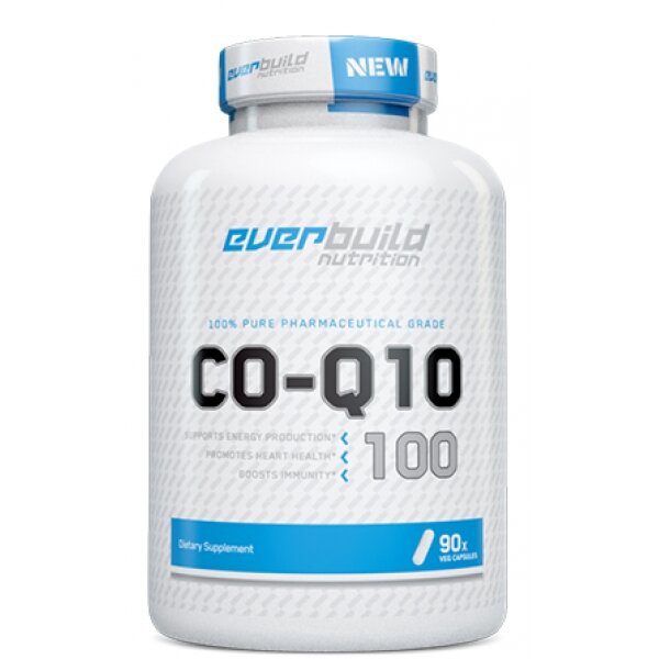 Кофермент Q10 EverBuild Nutrition Co-Q10 High Potency, 90 вегакапсул для сердца и энергии