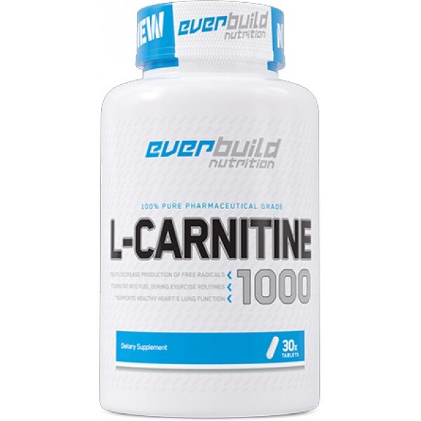Карнитин EverBuild Nutrition L-Carnitine 1000 mg, 30 таблеток