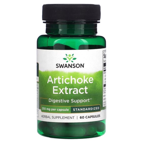 Екстракт листя артишоку Swanson Artichoke Extract 250 mg, 60 капсул