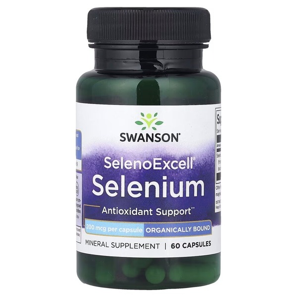 Селен Swanson SelenoExcell 200 mg, 60 капсул для антиоксидантной защиты