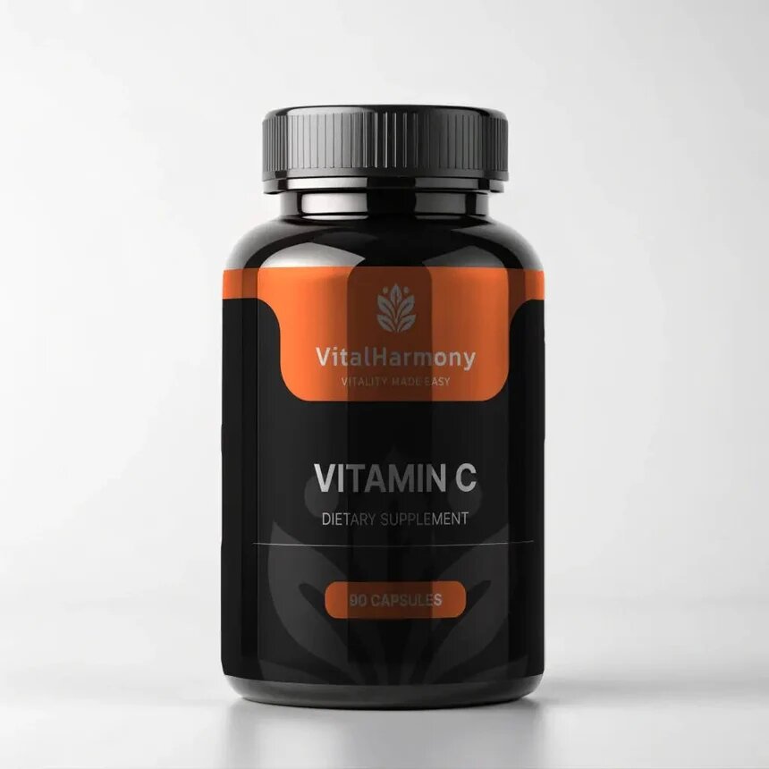 Аскорбиновая кислота VitalHarmony Vitamin C 1000, 90 капсул