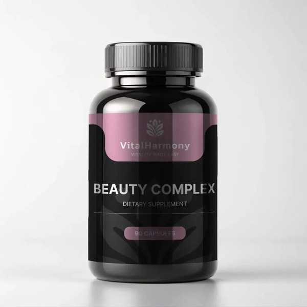 Комплекс для шкіри, волосся і нігтів VitalHarmony Beauty Complex Super Strength, 90 капсул на основі гіалуронової кислоти