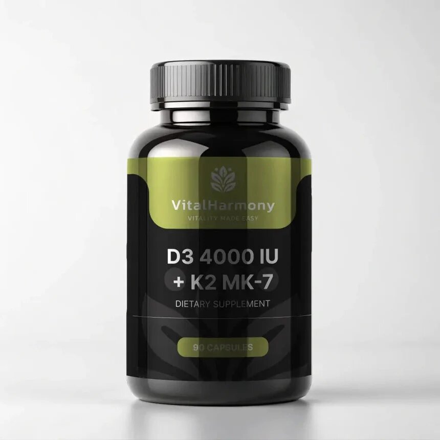 Витамнний комплекс VitalHarmony Vitamin D3 4000 + K2 MK-7, 90 капсул