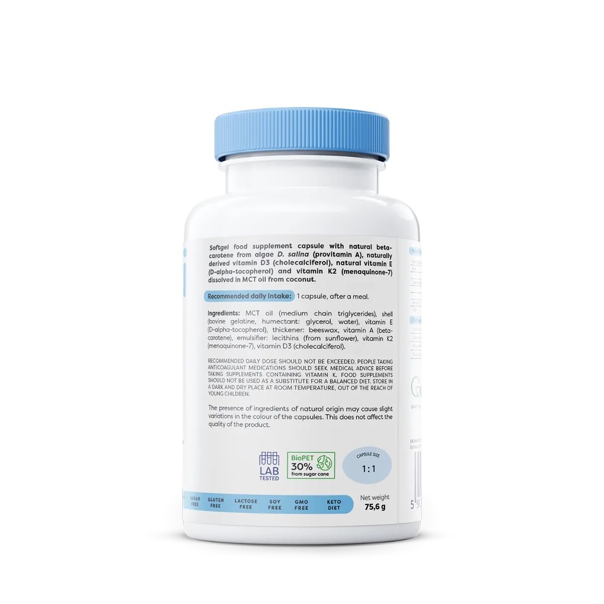 Вітамінний комплекс Osavi ADEK Vitamins, 120 капсул жиророзчинних вітамінів. Фото 2
