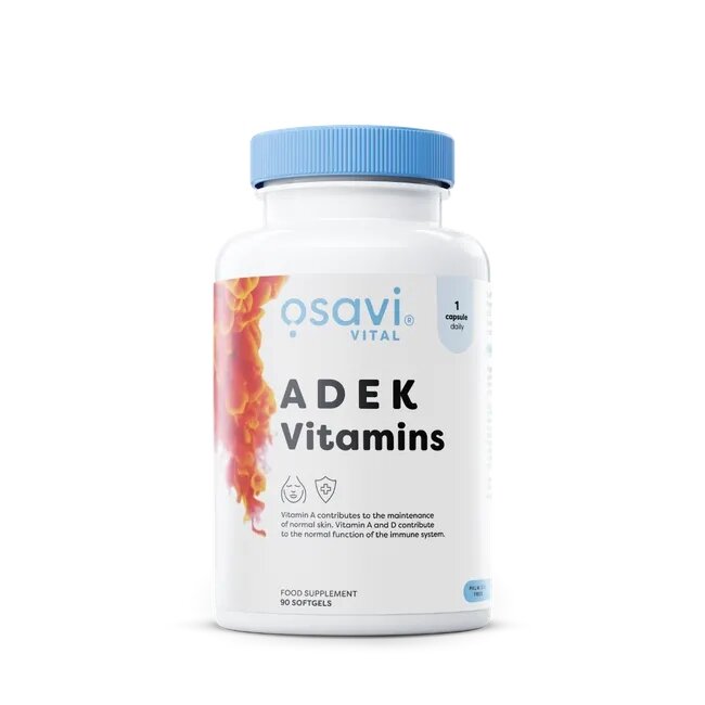 Витаминный комплекс Osavi ADEK Vitamins, 90 капсул жирорастворимых витаминов