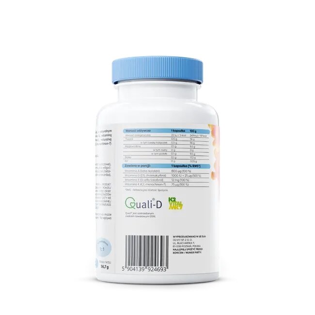Витаминный комплекс Osavi ADEK Vitamins, 90 капсул жирорастворимых витаминов. Фото 3