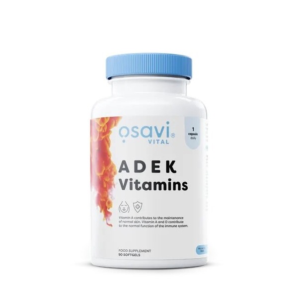 Витаминный комплекс Osavi ADEK Vitamins, 90 капсул жирорастворимых витаминов
