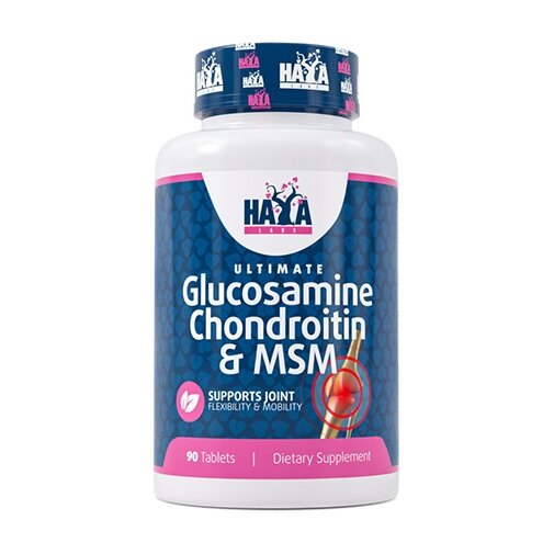Хондропротектор Haya Labs Ultimate Glucosamine Chondroitin & MSM Complex, 90 таблеток