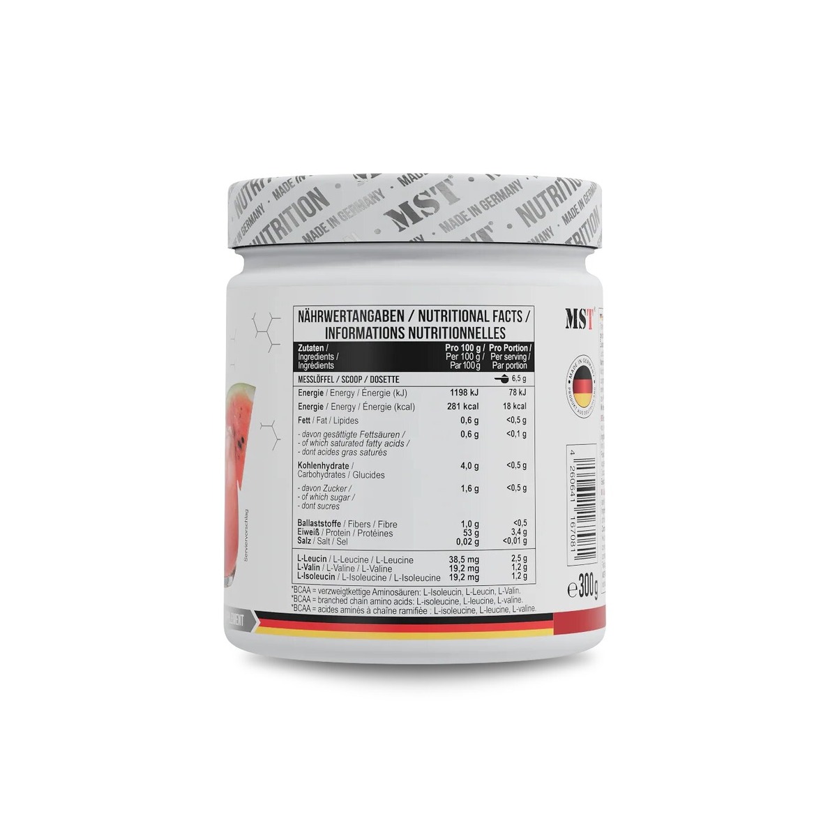 Аминокислоты MST Nutrition BCAA ZERO, 300 грамм. Фото 9