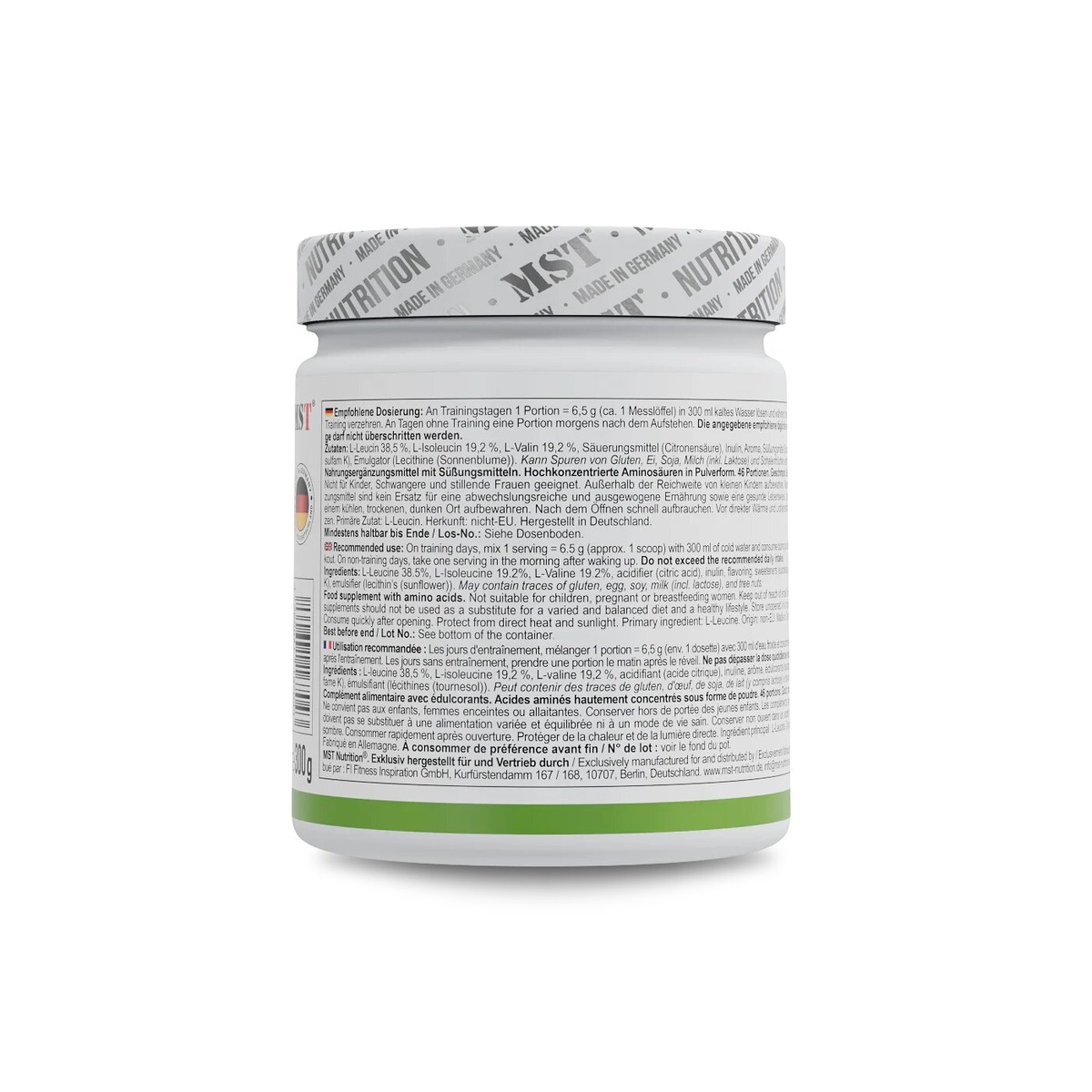 Аминокислоты MST Nutrition BCAA ZERO, 300 грамм. Фото 3