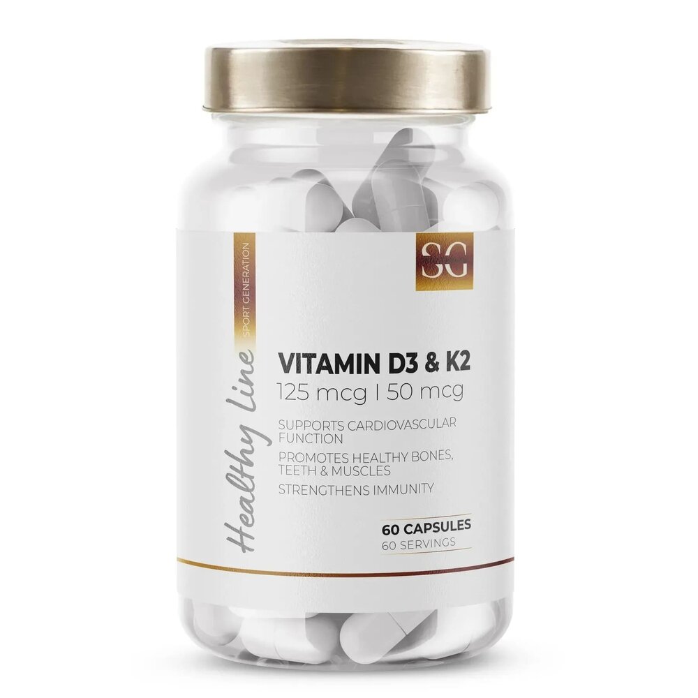 Витамины Sport Generation Healthy Line Vitamin D3 & K2, 60 капсул
