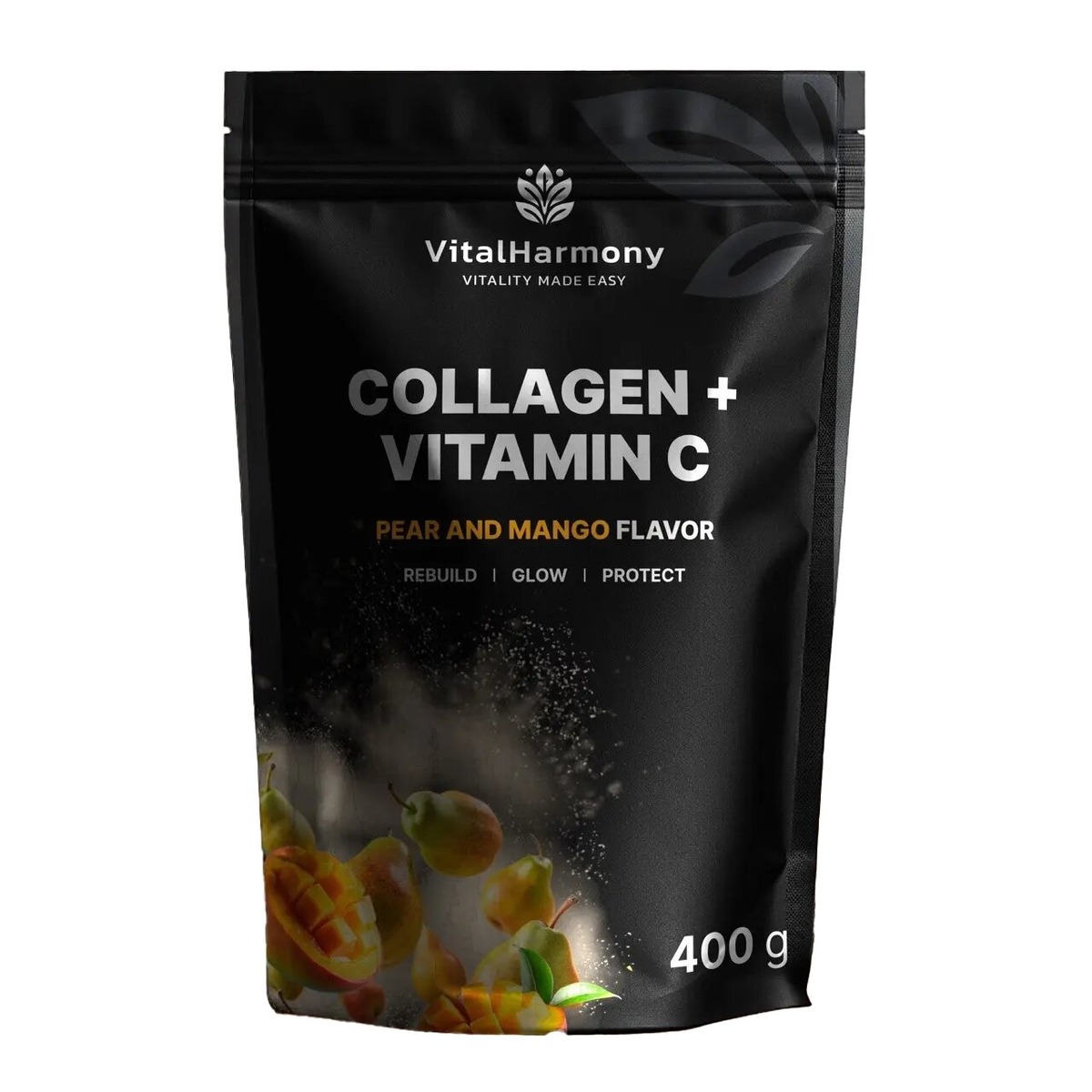 Колаген і вітамін С VitalHarmony Collagen pluc C, 400 грам. Фото 3