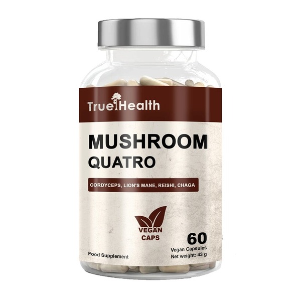 Смесь грибов True Health Mushroom Quatro, 60 вегакапсул