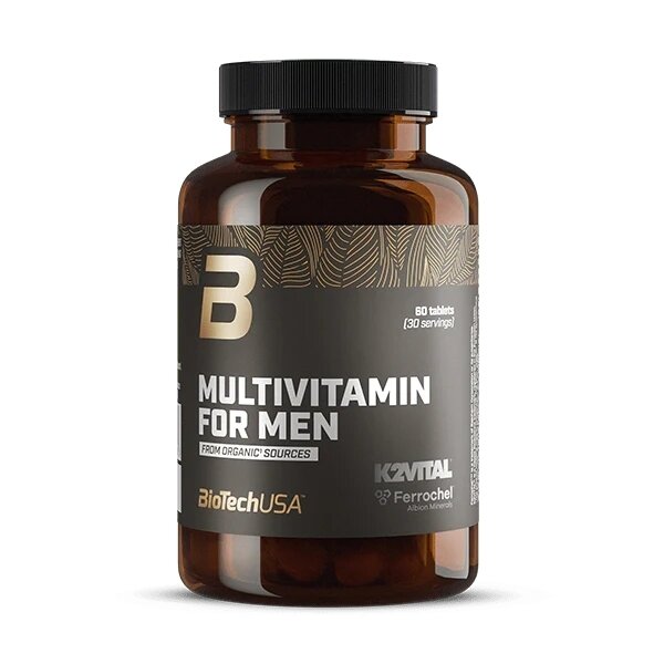 Вітамінно мінеральний комплекс BioTech from Organic Sources Multivitamin for Men, 60 таблеток для чоловіків