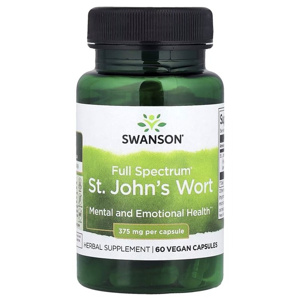 Зверобой продырявленный Swanson St. John's Wort 375 mg, 60 вегакапсул