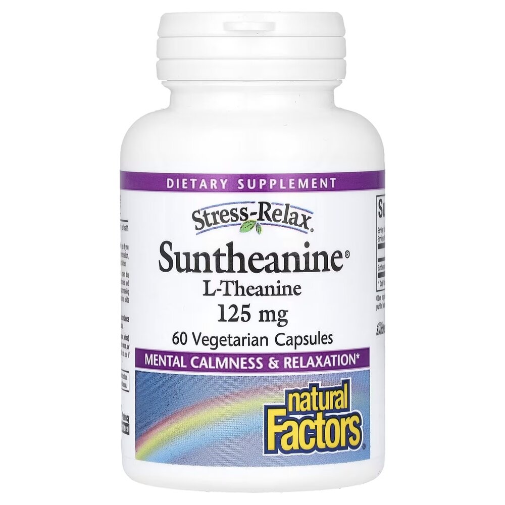 Теанин Natural Factors Stress-Relax Suntheanine L-Theanine 250 mg, 60 вегакапсул