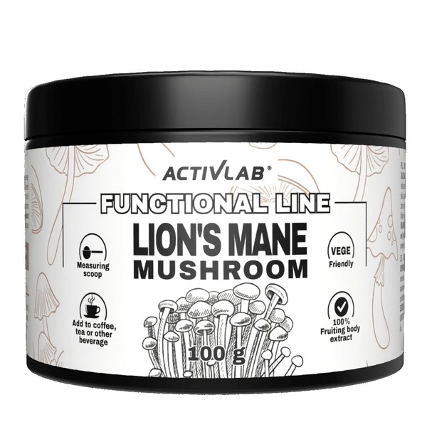Ежовик гребенчатый ActivLab Lion's Mane Mushroom, 100 грамм