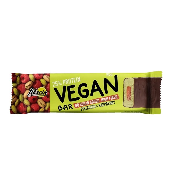 Веганский батончик FitWin Vegan Bar, 60 грамм - Фисташка-малина