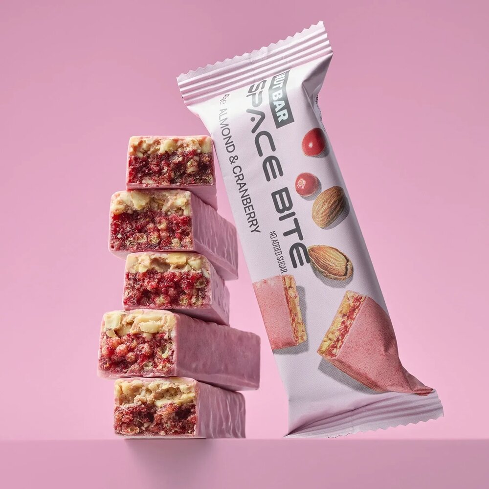 Блок батончиків Spacefood Space Bite Nut Bar, 10*40 грам - Журавлина-мигдаль. Фото 2