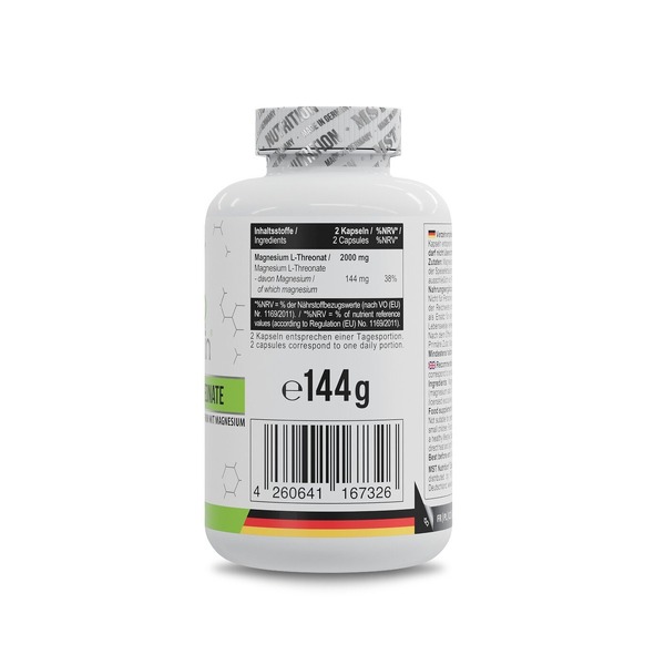 Магній л-треонат MST Nutrition Magnesium L-Threonate 1000 mg, 120 капсул для нервової системи. Фото 2