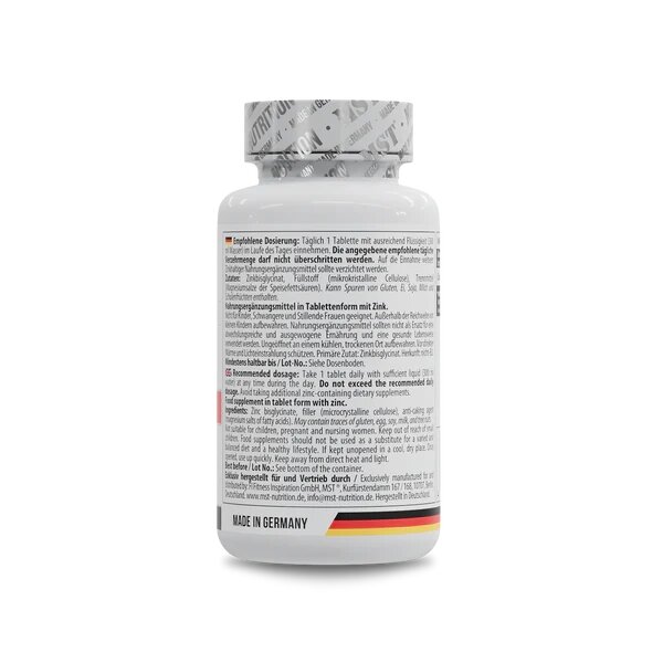 Цинк безглицинат MST Nutrition Zinc Chelate Bisglycinate, 180 таблеток. Фото 3