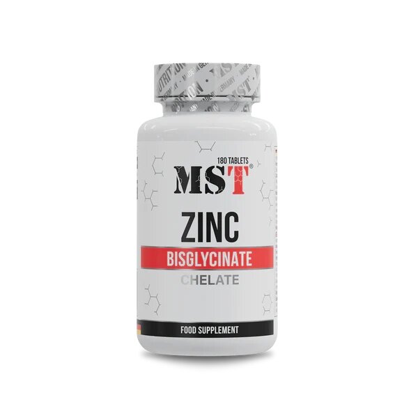 Цинк безглицинат MST Nutrition Zinc Chelate Bisglycinate, 180 таблеток